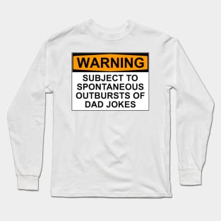 Warning - Dad Jokes Long Sleeve T-Shirt